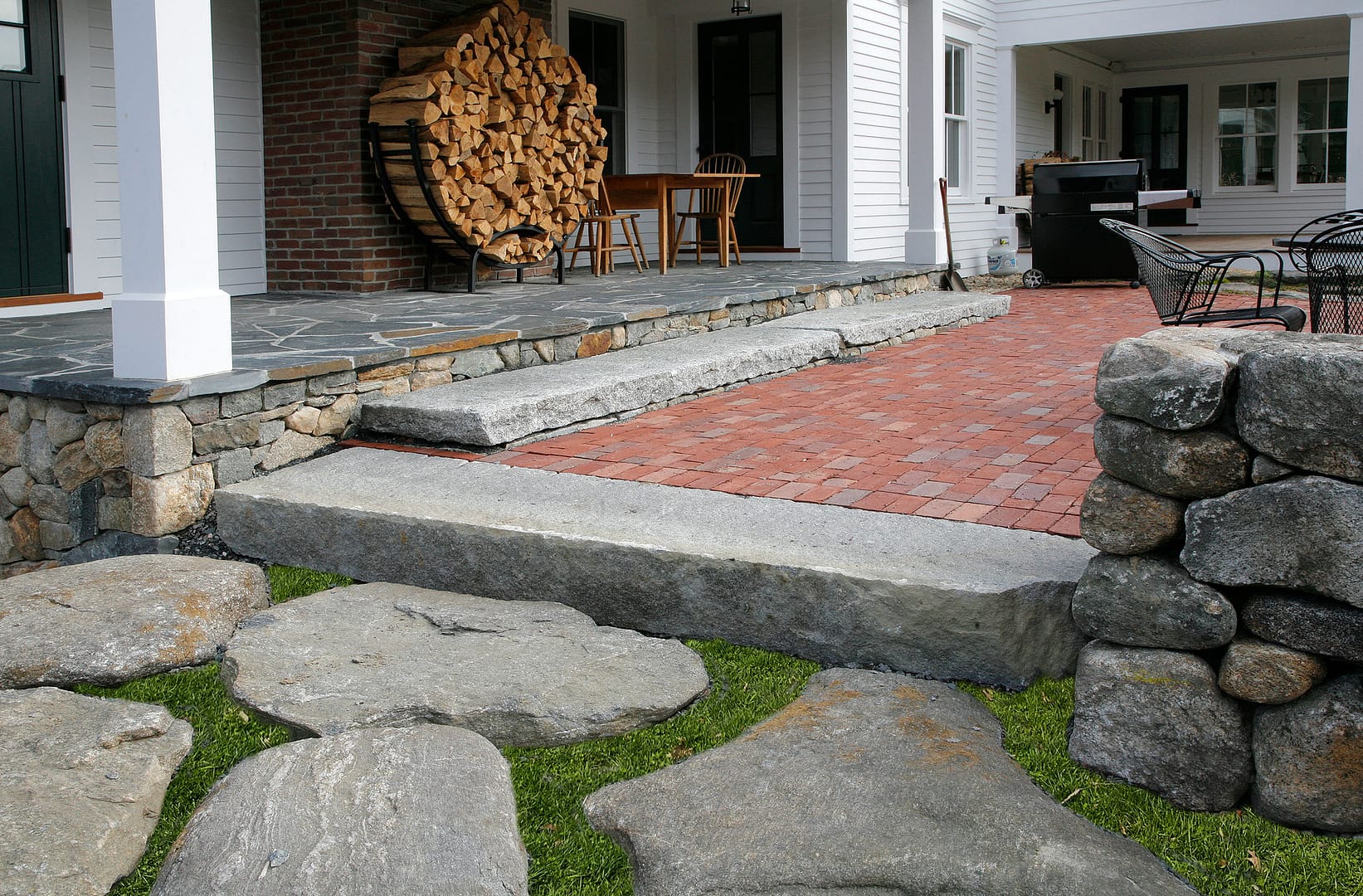 Various natural stone patio porch walkway Stone Curators