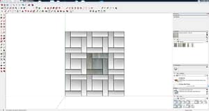 Bluestone Basket Weave - Small Format-3D-#1