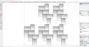 Paving-Stones-Squares-Rectangles-Dimensional-Unique-Herringbone-Tall-tight-joints-3D-#7