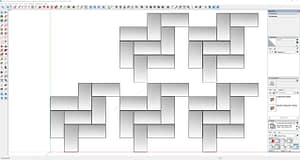 Paving-Stones-Squares-Rectangles-Dimensional-Standard-Herringbone-tight-joints-3D-#7