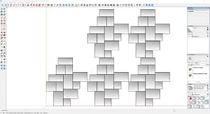 Paving-Stones-Squares-Rectangles--Dimensional-Universal-6-Piece-tight-joints-3D-#7