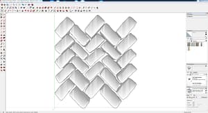 Cobbles-Herringbone-Pattern-Narrow-Side-Up-3D-#1