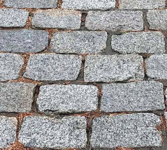 Reclaimed New England cobblestones, medium size, driveway pavers