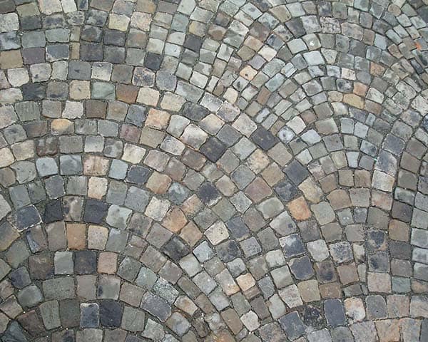 Sandstone Cobblestone Fan Pattern Stone Curators