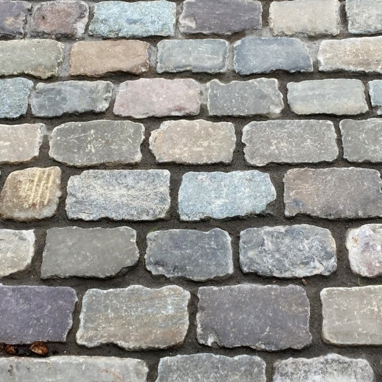 Reclaimed European Sandstone Cobblestones Antique Surface
