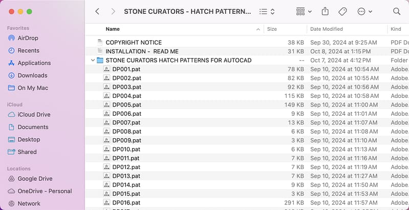 Stone Curators Hatch Files for AutoCAD 1b