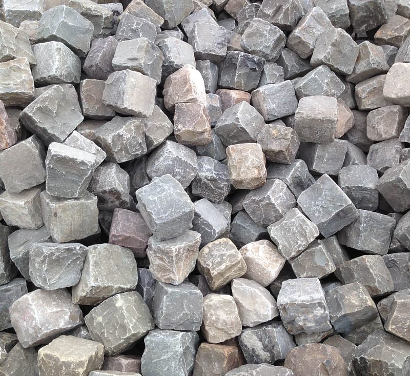 Porphyry cobblestone cubes 6 inch x 6 inch