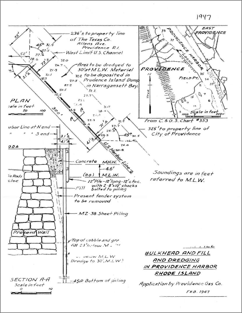 Seawall historic drawing