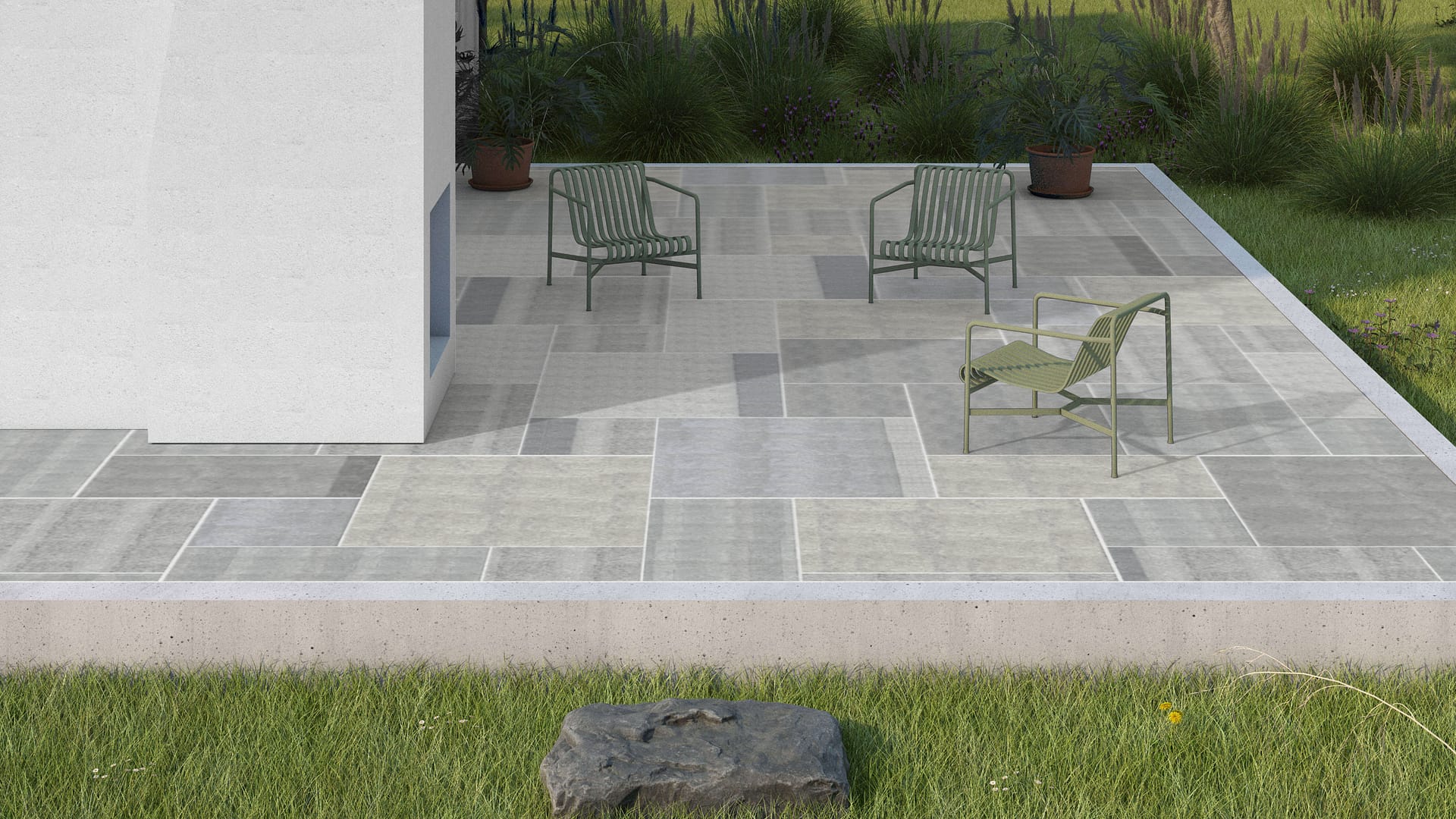  SDT1514 SDM496 M546 Belgian Bluestone - Sawn | Pattern DP094 Paving - Universal - Sawn Edge - Dimensional 14 Pieces 4 Sizes | 24x24”(4) 48x24”(2) 48x36”(4) 48x48”(4)