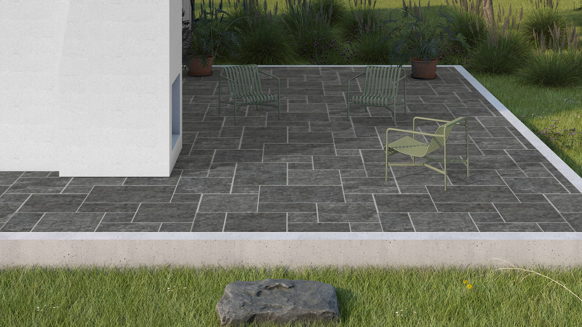  SDT1525 SDM498 M546 Belgian Bluestone - EnoLuce | Pattern DP086 Paving - Universal - Sawn Edge - Dimensional 12 Pieces 4 Sizes | 12x12”(4) 24x12”(2) 24x24”(4) 36x24”(2)