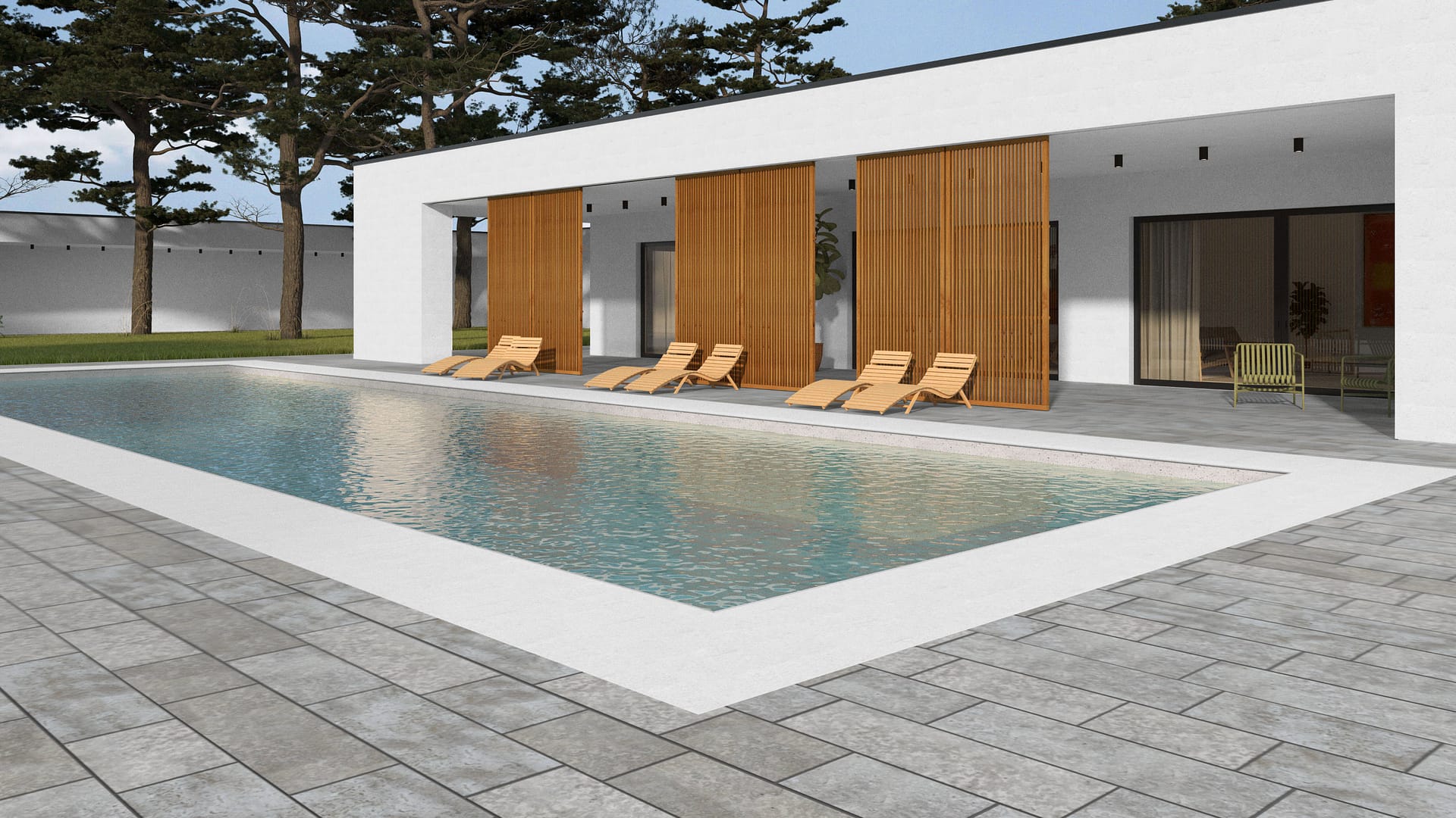 SDT1544 SDM483 M918 Madison Limestone - Flamed | Pattern DP087 Paving - Running Bond - Sawn Edge - Dimensional 22 Pieces 3 Sizes | 18x12"(8) 24x12"(6) 36x12"(8)