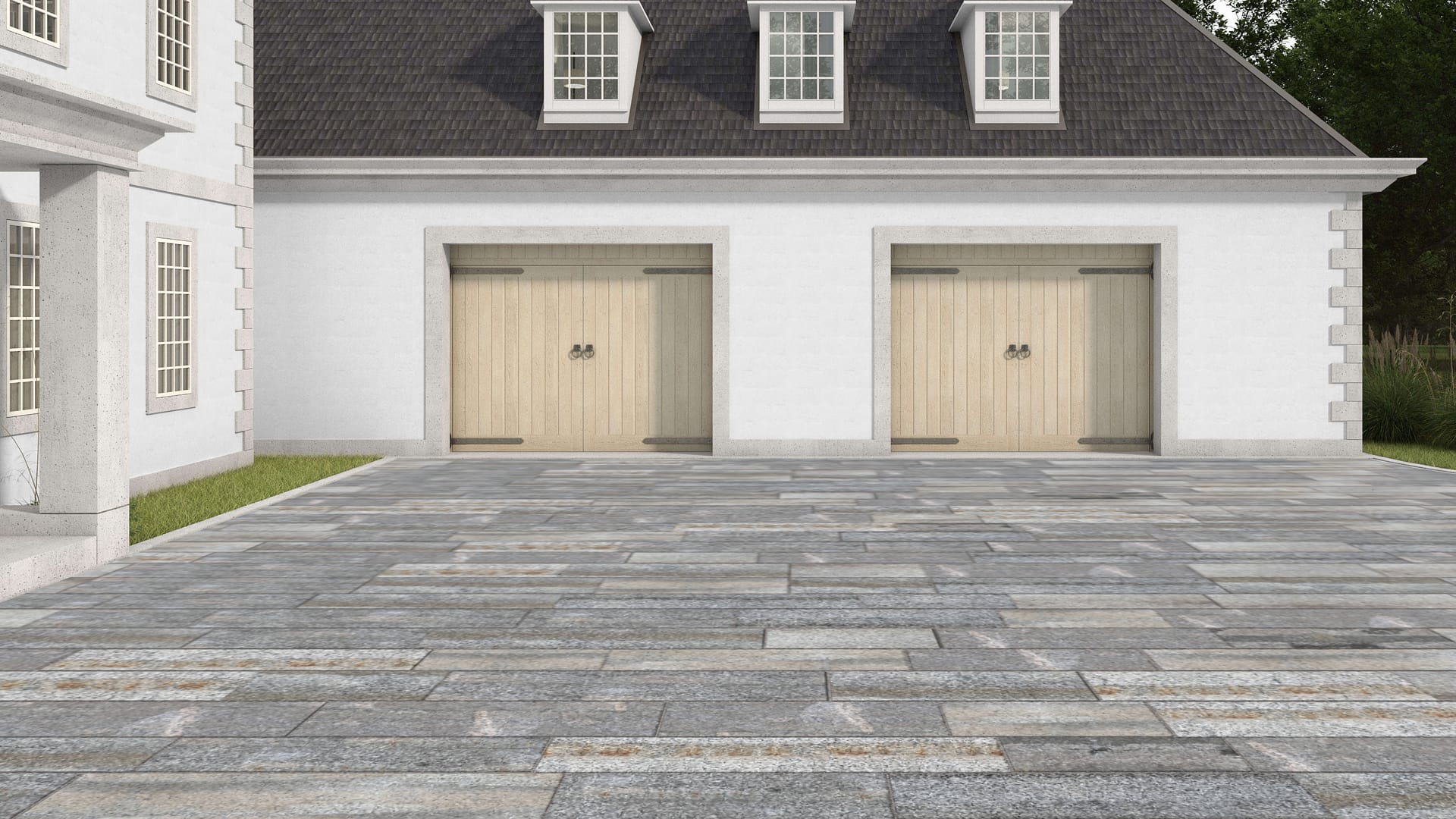  SDT1552 SDM453 M87 Reclaimed Third Generation Granite Curbstone - Weathered &amp; Worn | Pattern DP126 Paving - Planks 36'' 48'' 60'' 72'' Lengths 18'' 15'' 17'' 16'' 15'' 18'' Widths