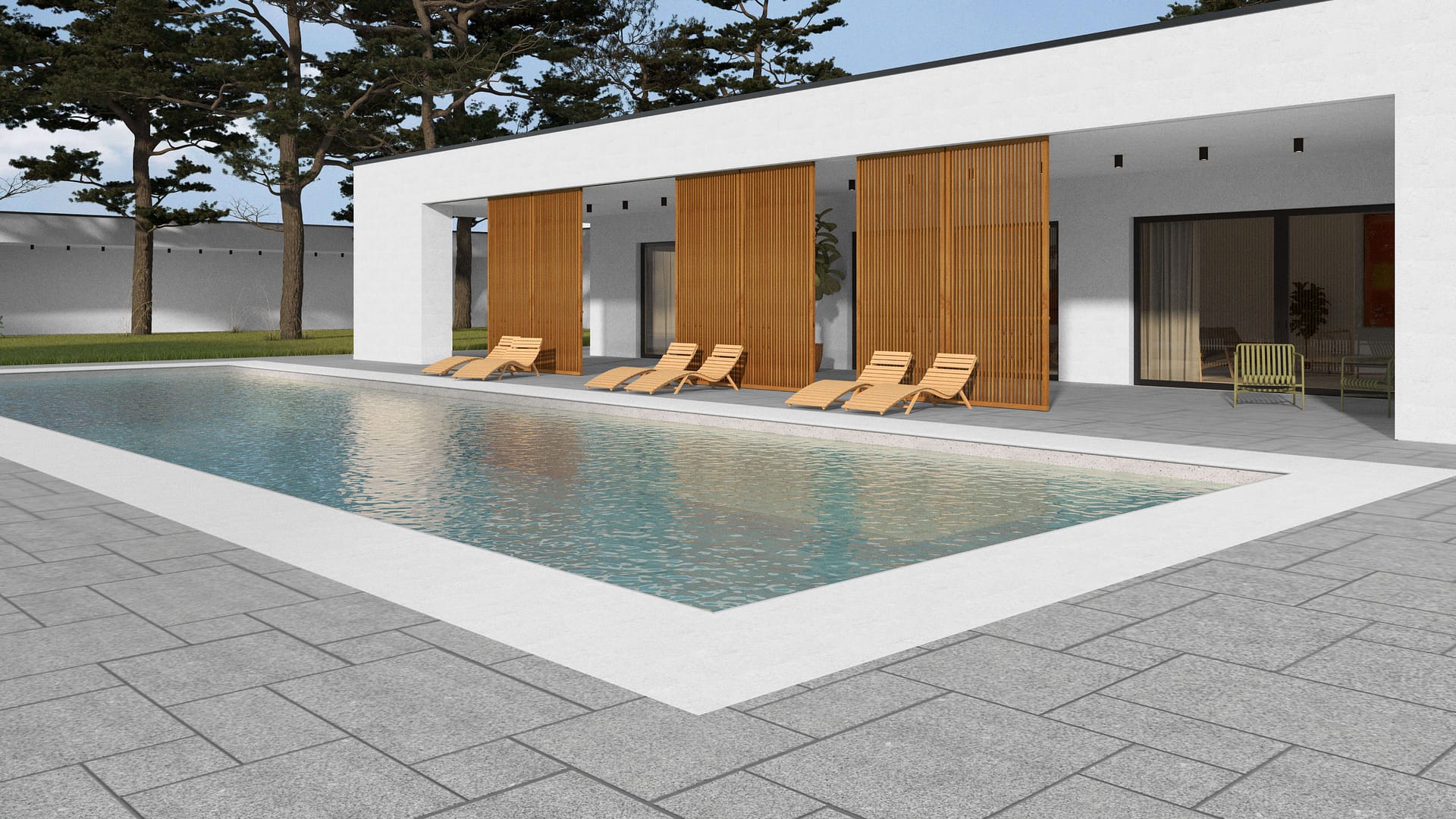  SDT1415 SDM422 M845 Gray Nisa Granite - Sand Blasted | Pattern DP086 Paving - Universal - Sawn Edge - Dimensional 12 Pieces 4 Sizes | 12x12”(4) 24x12”(2) 24x24”(4),36x24”(2)