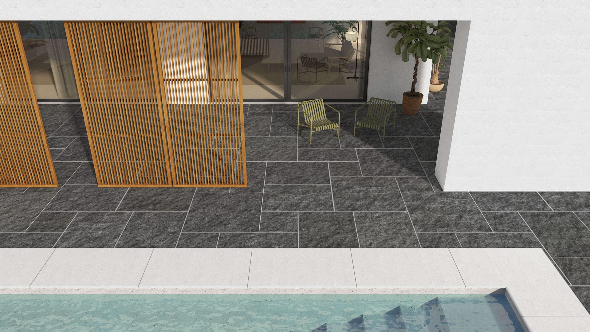  SDT1528 SDM498 M546 Belgian Bluestone - EnoLuce | Pattern DP094 Paving - Universal - Sawn Edge - Dimensional 14 Pieces 4 Sizes | 24x24”(4) 48x24”(2) 48x36”(4) 48x48”(4)