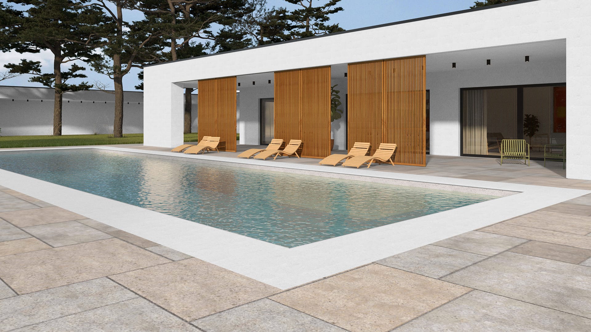  SDT1346 SDM381 P1086 Golden Buff Limestone - Sand Blasted | Pattern DP094 Paving - Universal - Sawn Edge - Dimensional 14 Pieces 4 Sizes | 24x24”(4) 48x24”(2) 48x36”(4) 48x48”(4)