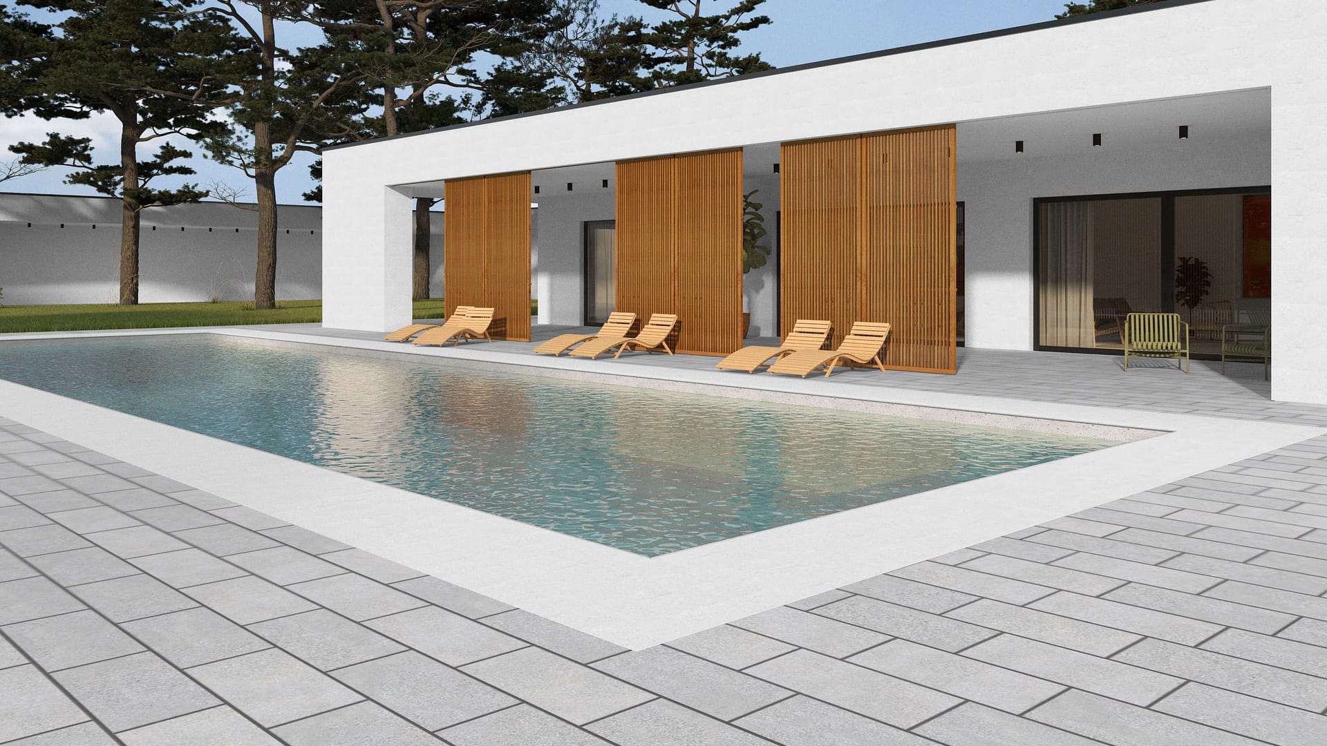  SDT1408 SDM392 M734 Bavarian Gray Limestone - Sand Blasted &amp; Tumbled | Pattern DP063 Paving - Running Bond - Sawn Edge - Dimensional 3 Pieces 1 Size* | 24x12"