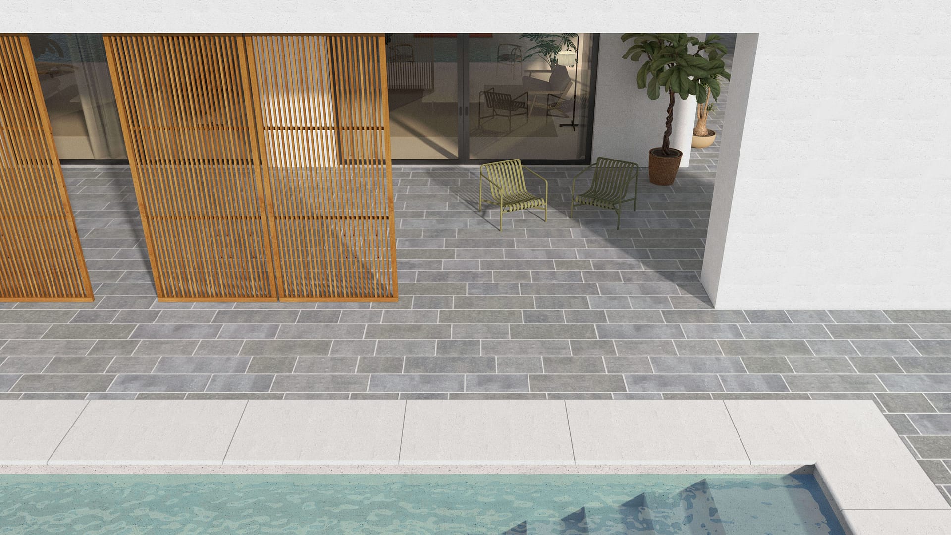  SDT1594 SDM489 M546 Belgian Bluestone - Enostyl | Pattern DP087 Paving - Running Bond - Sawn Edge - Dimensional 22 Pieces 3 Sizes | 18x12"(8) 24x12"(6) 36x12"(8)