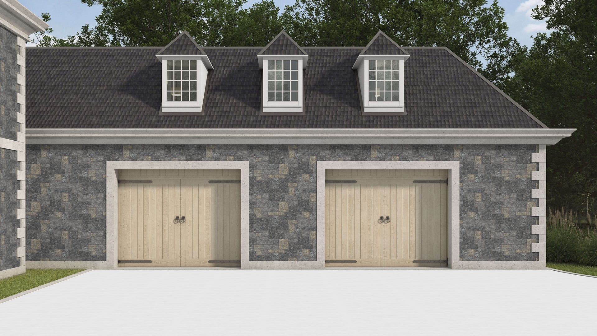 SDT1444 SDM407 P1185 Hoth Hill Granite - Split-face | Pattern DP113 Veneer - Roughly Squares and Rectangles - Split Edge - Random Sizes