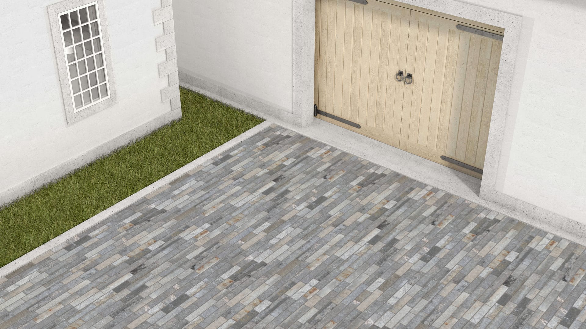 SDT1553 SDM453 M87 Reclaimed Third Generation Granite Curbstone - Weathered &amp; Worn | Pattern DP125 Paving - Planks 36" 48" 60" 72" Lengths 15" 16" 18" 15" 17" 15" Widths