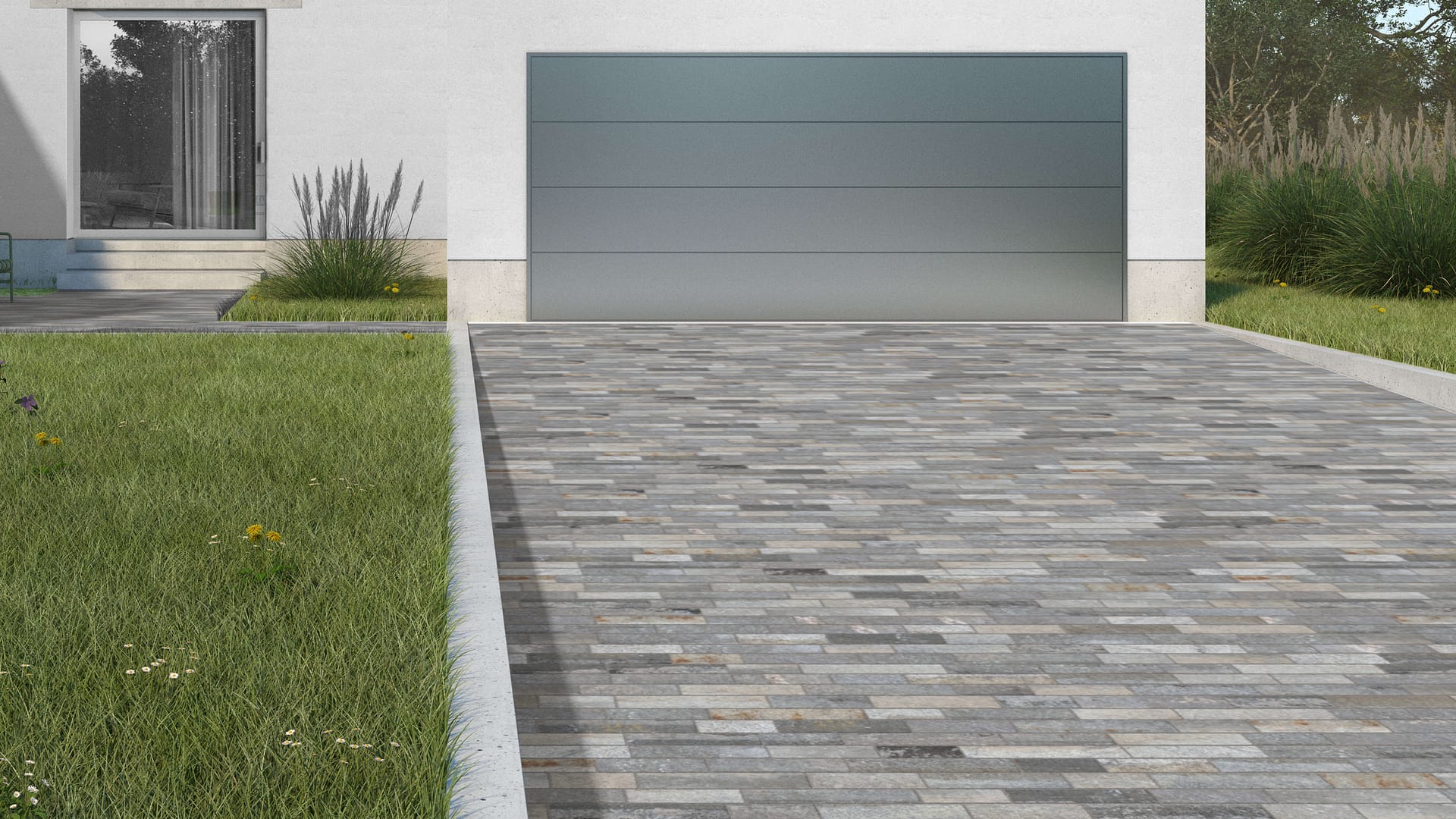 SDT1553 SDM453 M87 Reclaimed Third Generation Granite Curbstone - Weathered &amp; Worn | Pattern DP125 Paving - Planks 36" 48" 60" 72" Lengths 15" 16" 18" 15" 17" 15" Widths