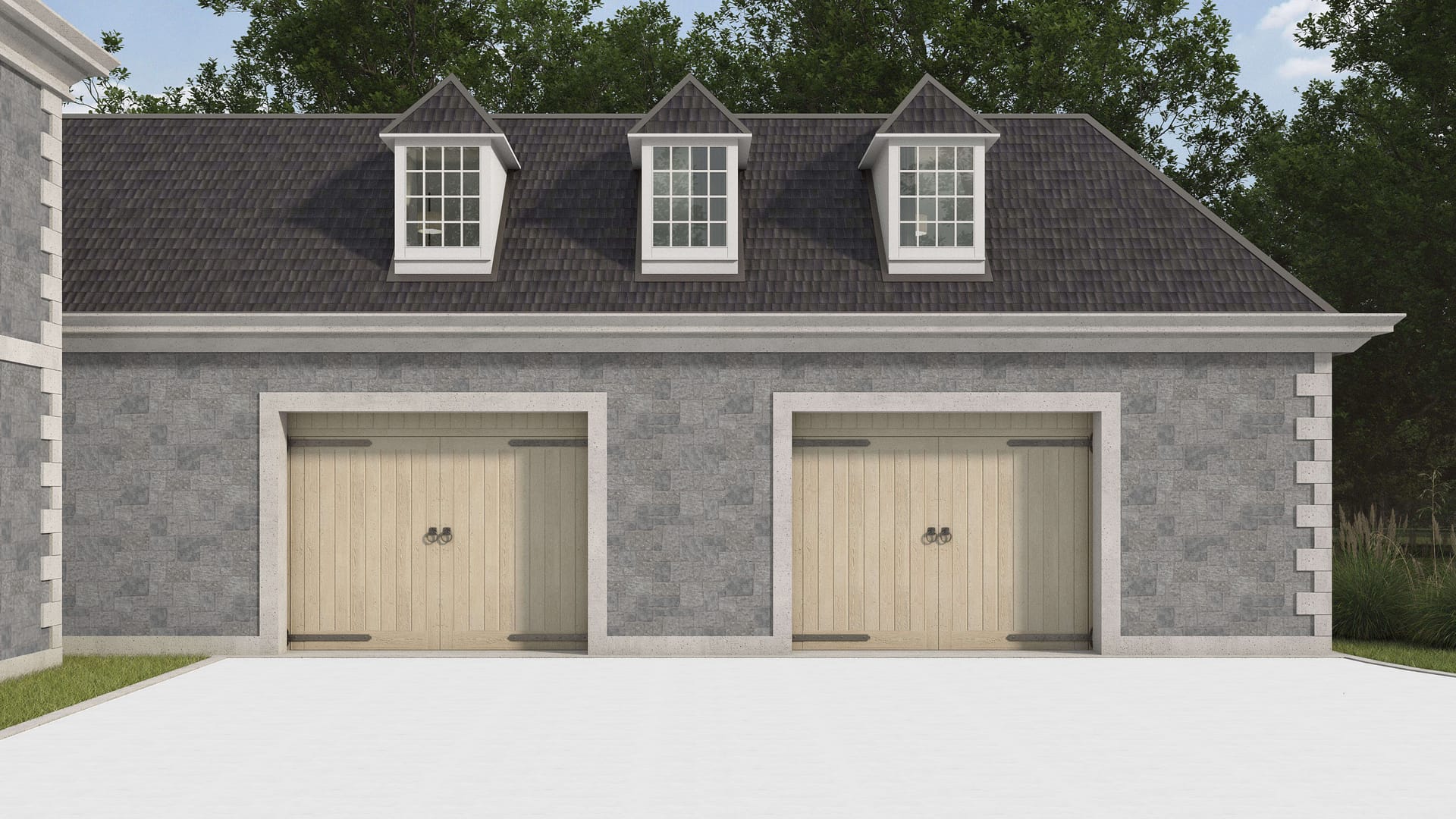 SDT1446 SDM408 P1181 Black River Mica Granite - Split-face | Pattern DP113 Veneer - Roughly Squares and Rectangles - Split Edge - Random Sizes