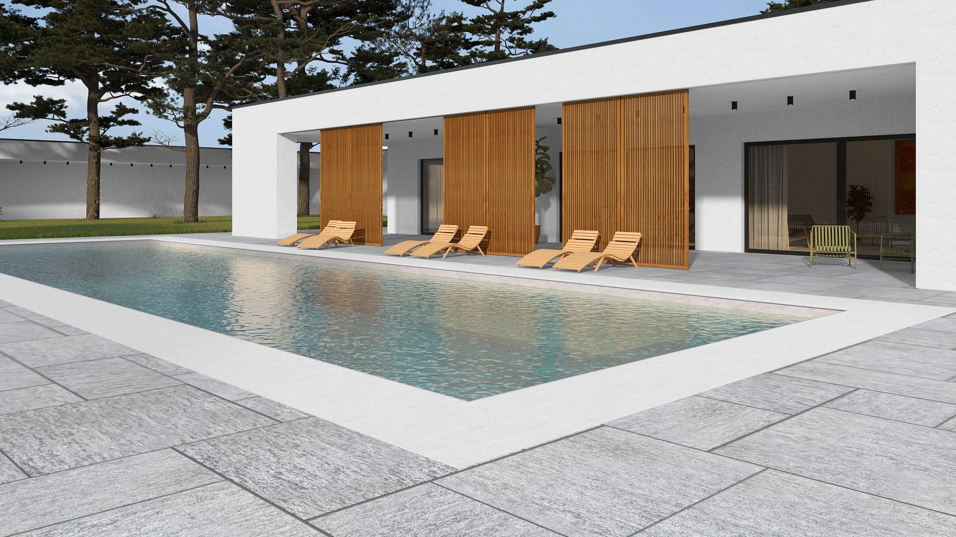  SDT1407 SDM395 M1023 Pietra Italia Gray Gneiss - Sand Blasted | Pattern DP094 Paving - Universal - Sawn Edge - Dimensional 14 Pieces 4 Sizes | {24x24”(4) 48x24”(2) 48x36”(4) 48x48”(4)