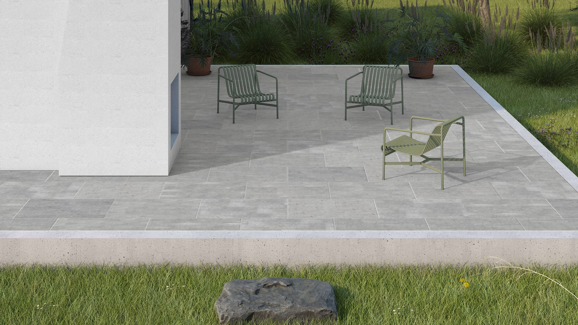  SDT1532 SDM488 M546 Belgian Bluestone - Enoskin | Pattern DP061 Paving - Half Running Bond - Sawn Edge - Dimensional 3 Pieces 1 Size* | 36x24"