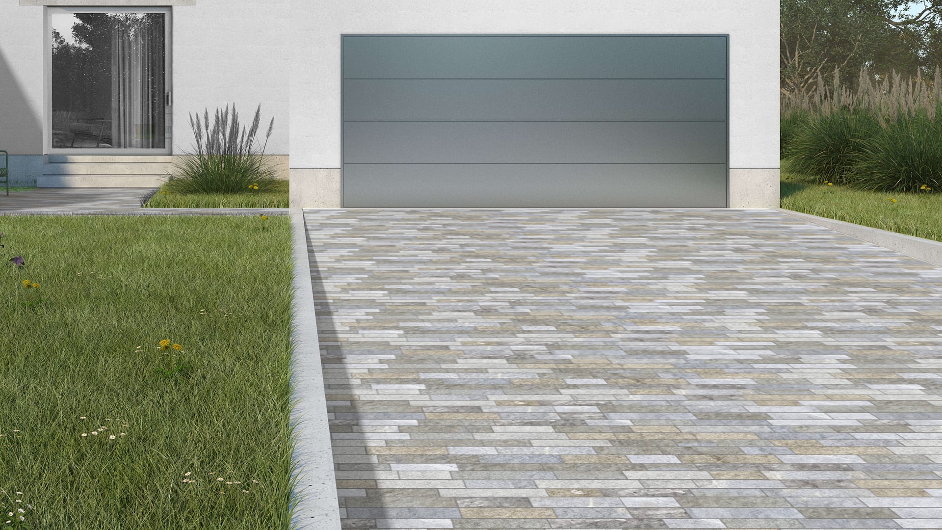 SDT1597 SDM518 P1268 Heritage Plank Granite-Full Color - Split-face | Pattern DP126 Paving - Planks 36'' 48'' 60'' 72'' Lengths 18'' 15'' 17'' 16'' 15'' 18'' Widths
