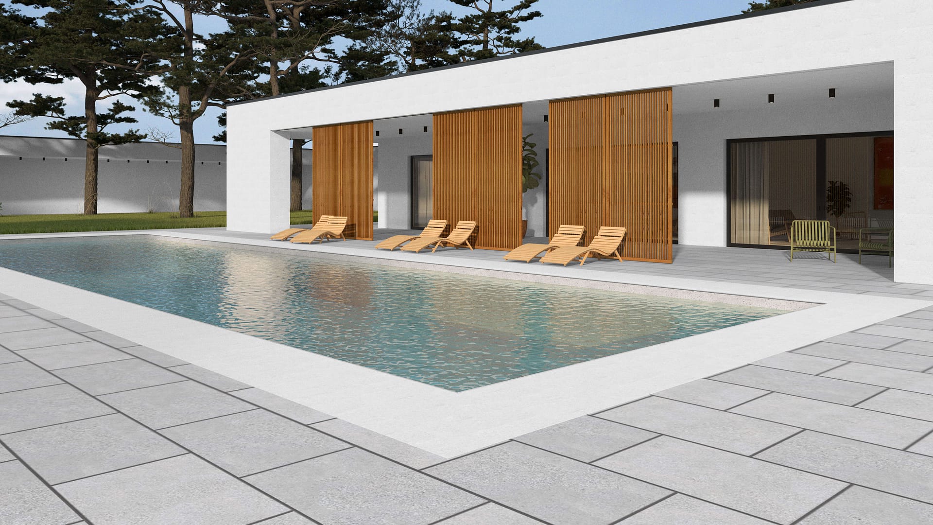  SDT1409 SDM392 M734 Bavarian Gray Limestone - Sand Blasted &amp; Tumbled | Pattern DP061 Paving - Half Running Bond - Sawn Edge - Dimensional 3 Pieces 1 Size* | 36x24"