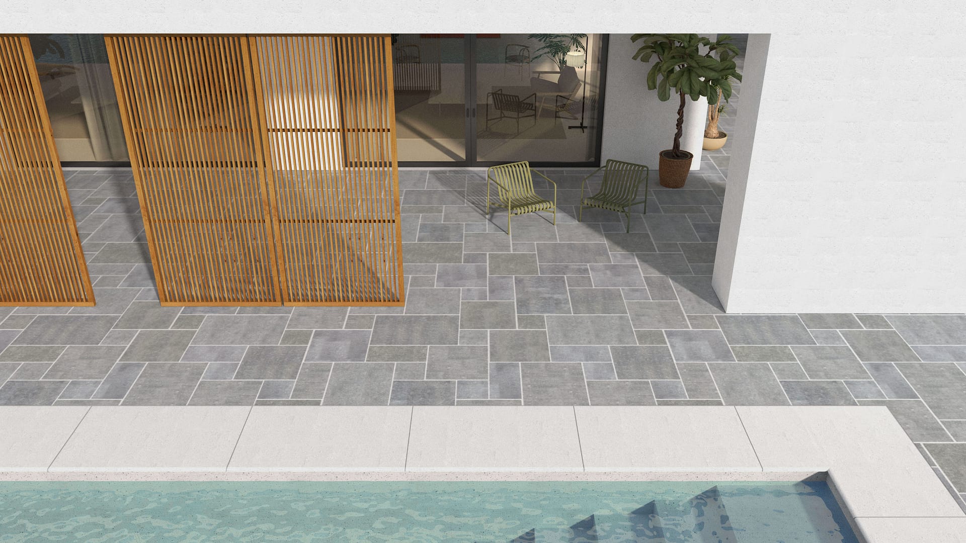  SDT1593 SDM489 M546 Belgian Bluestone - Enostyl | Pattern DP086 Paving - Universal - Sawn Edge - Dimensional 12 Pieces 4 Sizes | 12x12”(4) 24x12”(2) 24x24”(4),36x24”(2)