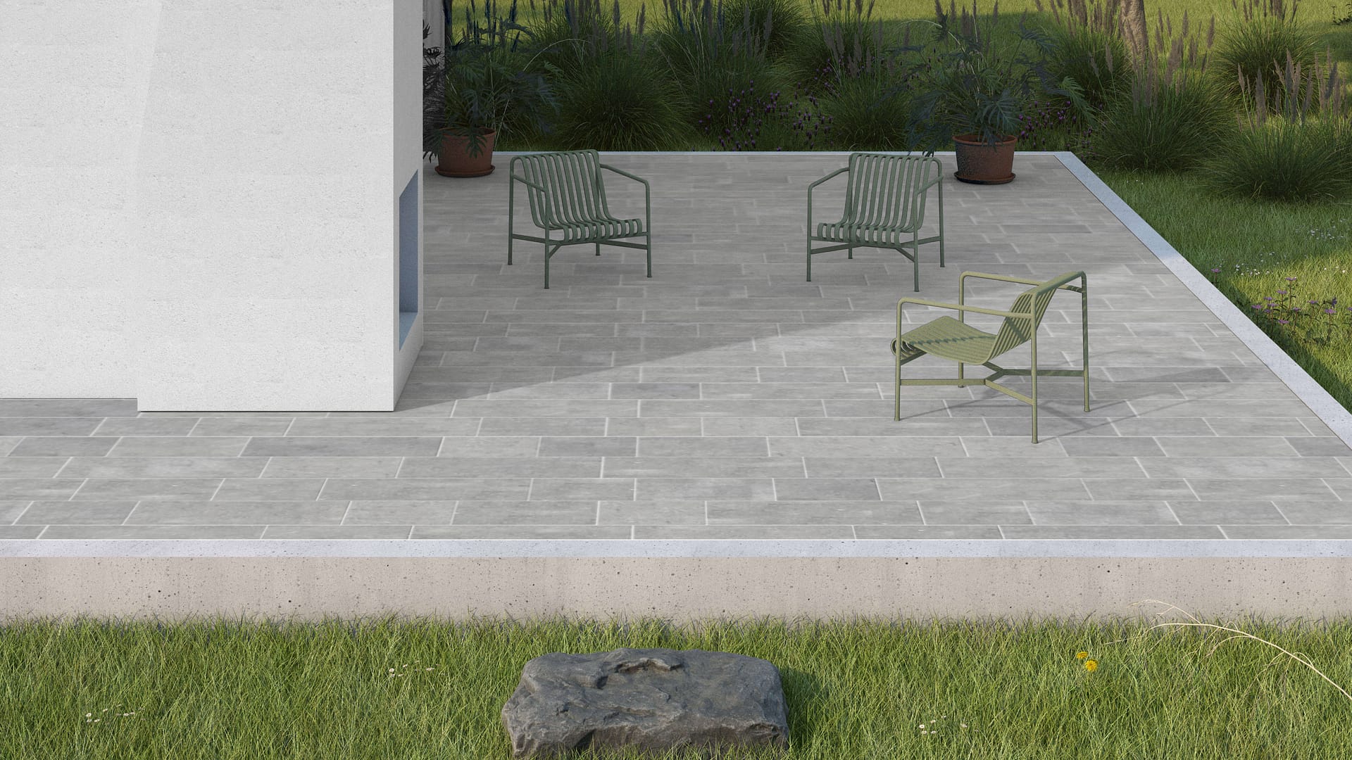  SDT1537 SDM488 M546 Belgian Bluestone - Enoskin | Pattern DP087 Paving - Running Bond - Sawn Edge - Dimensional 22 Pieces 3 Sizes | 18x12"(8) 24x12"(6) 36x12"(8)