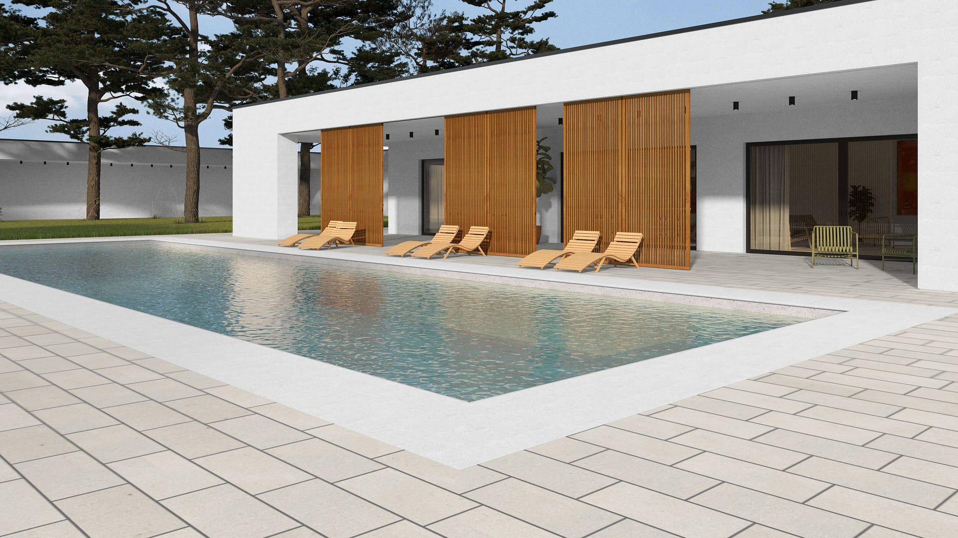  SDT1361 SDM386 M733 Bavarian Beige Limestone - Sand Blasted &amp; Tumbled | Pattern DP063 Paving - Running Bond - Sawn Edge - Dimensional 3 Pieces 1 Size* | 24x12"