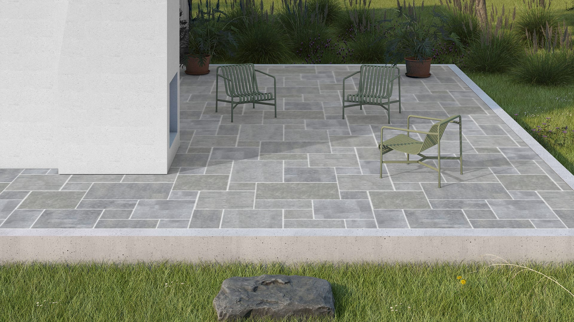  SDT1593 SDM489 M546 Belgian Bluestone - Enostyl | Pattern DP086 Paving - Universal - Sawn Edge - Dimensional 12 Pieces 4 Sizes | 12x12”(4) 24x12”(2) 24x24”(4),36x24”(2)