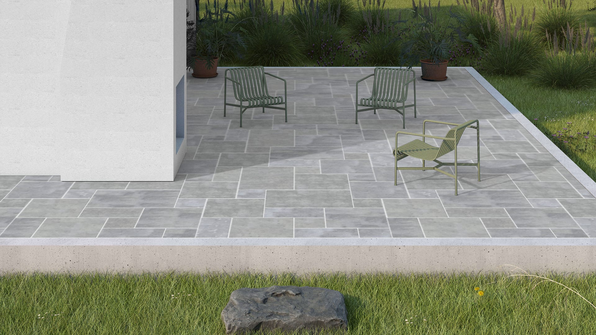  SDT1548 SDM500 M546 Belgian Bluestone - Scoured | Pattern DP086 Paving - Universal - Sawn Edge - Dimensional 12 Pieces 4 Sizes | 12x12”(4) 24x12”(2) 24x24”(4) 36x24”(2)