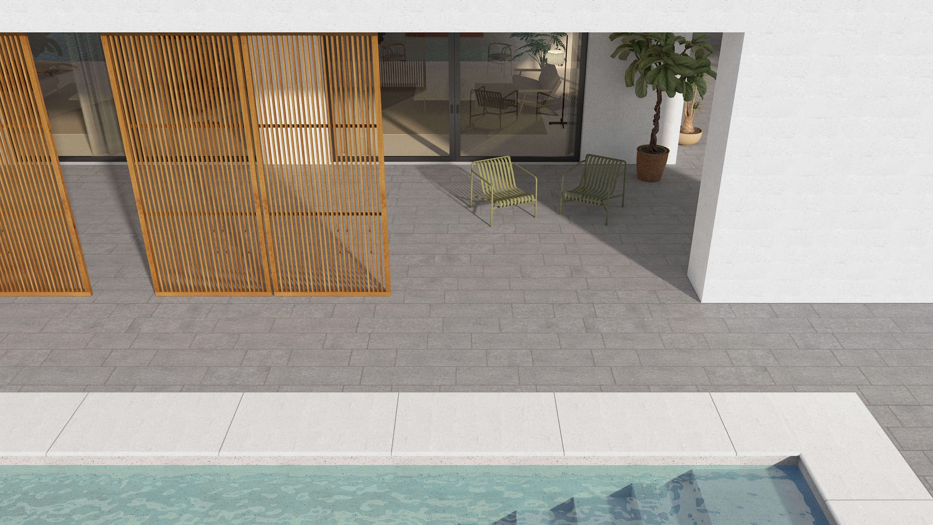  SDT1451 SDM417 M735 Bavarian Dolomite Gray Limestone - Sand Blasted | Pattern DP087 Paving - Running Bond - Sawn Edge - Dimensional 22 Pieces 3 Sizes | 18x12"(8) 24x12"(6) 36x12"(8)