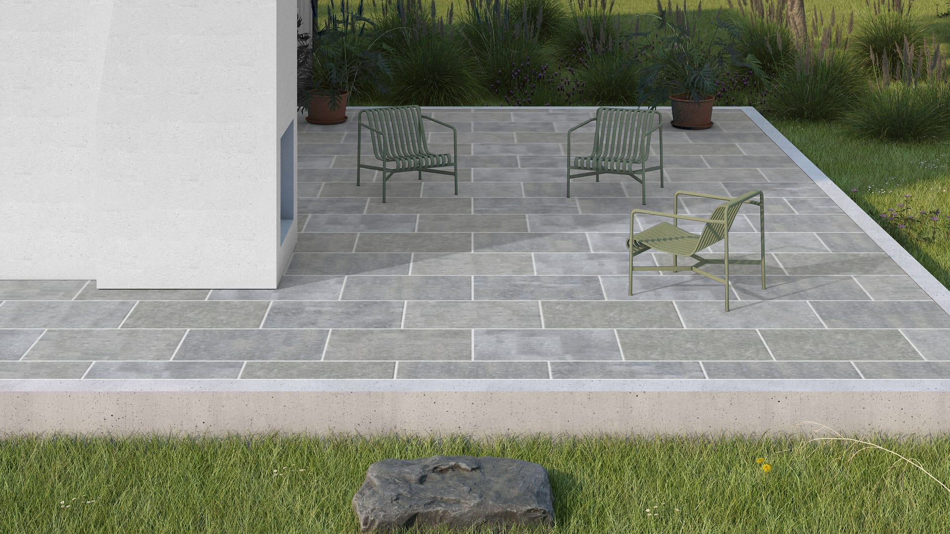  SDT1592 SDM489 M546 Belgian Bluestone - Enostyl | Pattern DP061 Paving - Half Running Bond - Sawn Edge - Dimensional 3 Pieces 1 Size* | 36x24"