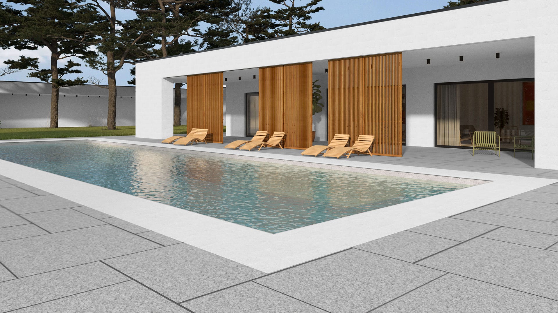  SDT1434 SDM426 M853 Gray Salis Granite - Sand Blasted | Pattern DP094 Paving - Universal - Sawn Edge - Dimensional 14 Pieces 4 Sizes