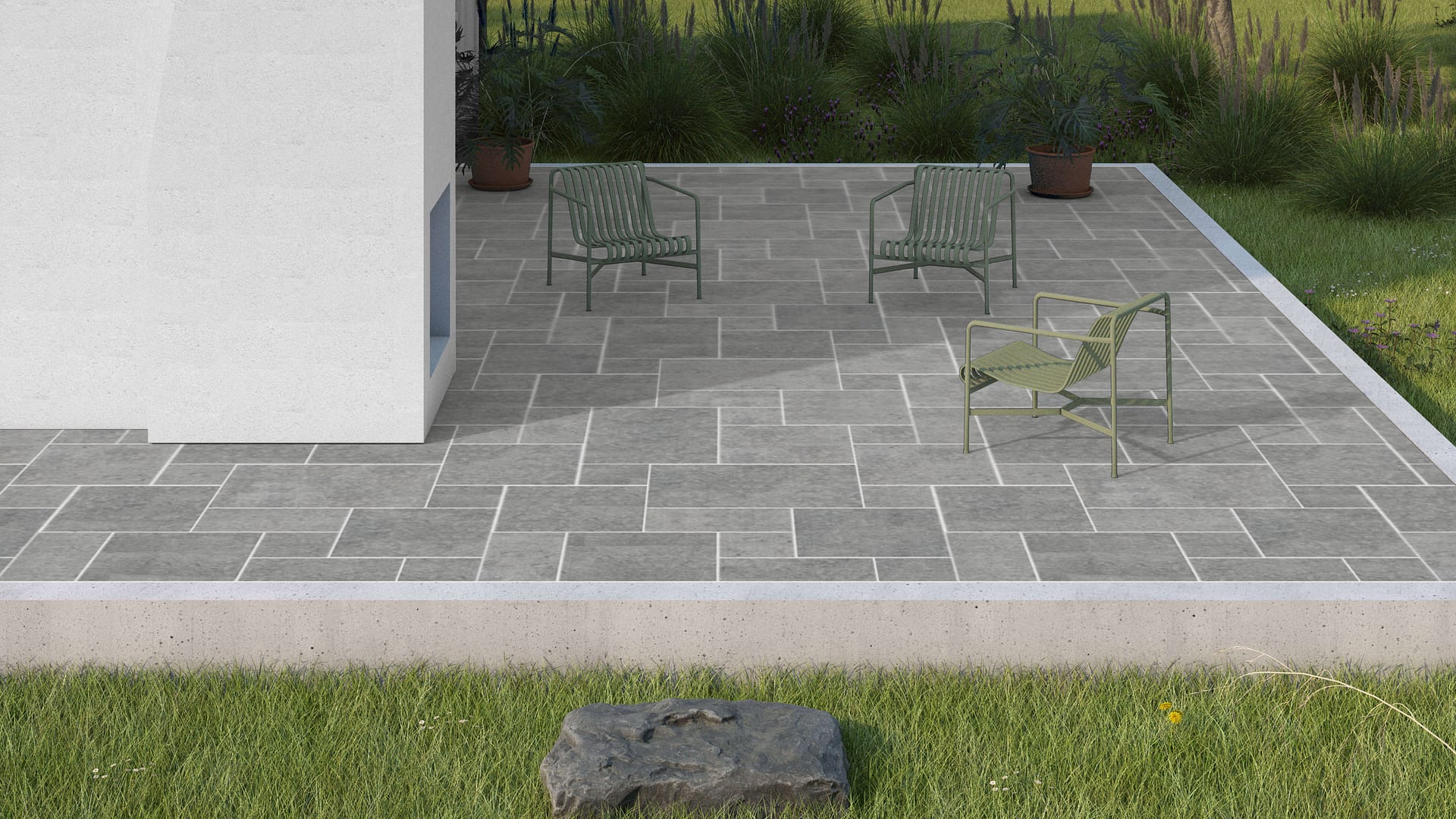  SDT1534 SDM499 M546 Belgian Bluestone - EnoDesign | Pattern DP086 Paving - Universal - Sawn Edge - Dimensional 12 Pieces 4 Sizes | 12x12”(4) 24x12”(2) 24x24”(4) 36x24”(2)
