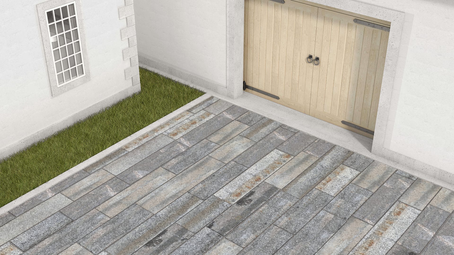 SDT1553 SDM453 M87 Reclaimed Third Generation Granite Curbstone - Weathered &amp; Worn | Pattern DP125 Paving - Planks 36" 48" 60" 72" Lengths 15" 16" 18" 15" 17" 15" Widths