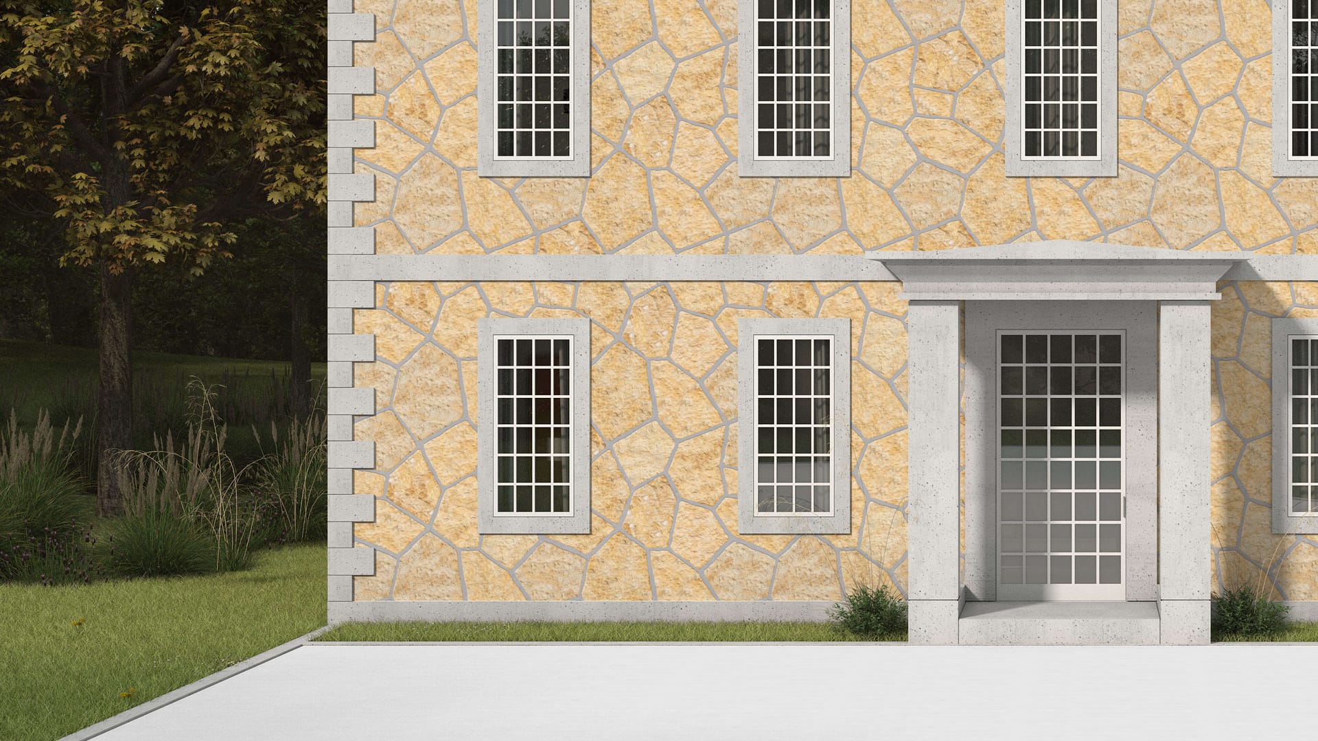 SDT1491 SDM444 P1173 Golden Buff Limestone - Bedface | Pattern DP072 Veneer - Irregular - Split Edge - 2 Pieces 2 Sizes