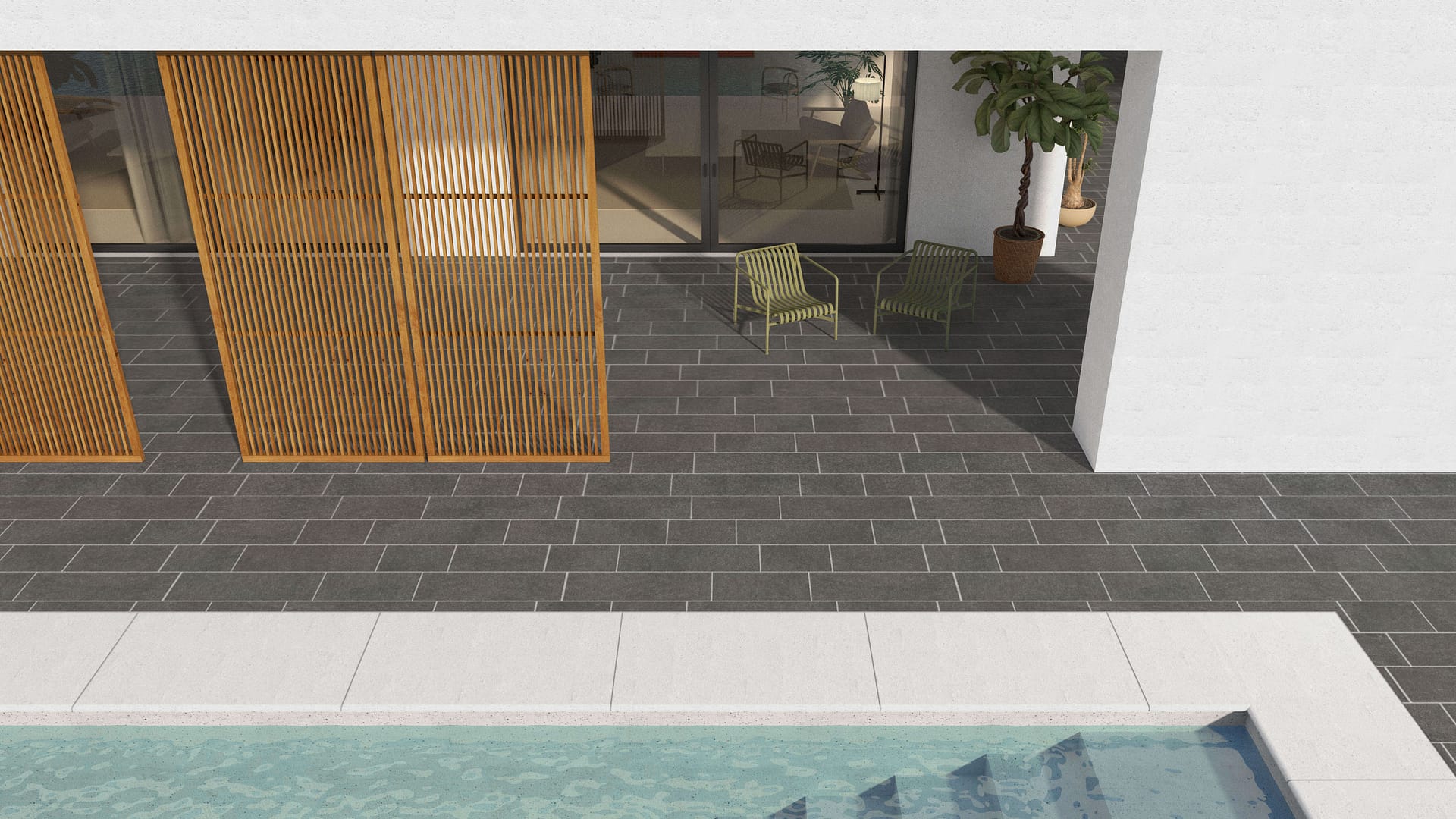  SDT1421 SDM421 M874 Sugus Black Sandstone - Flamed | Pattern DP087 Paving - Running Bond - Sawn Edge - Dimensional 22 Pieces 3 Sizes | 18x12"(8) 24x12"(6) 36x12"(8)