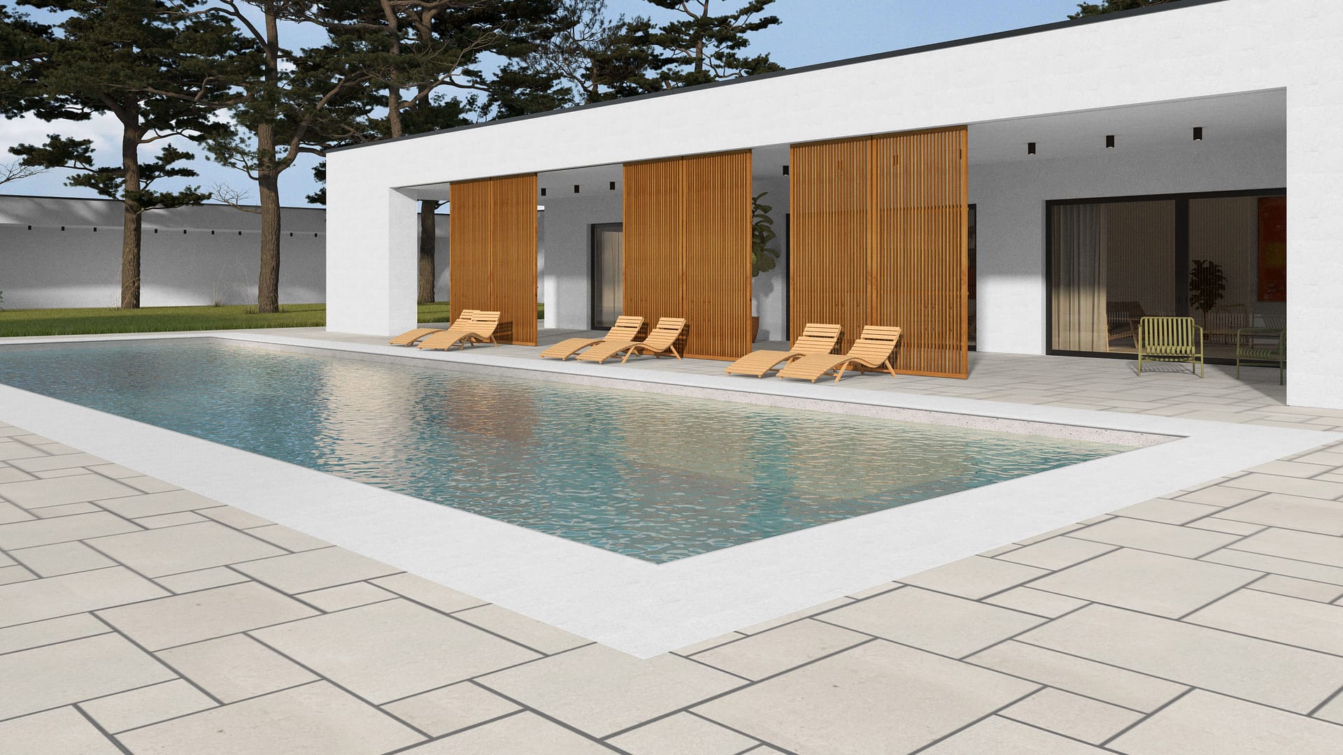  SDT1384 SDM386 M733 Bavarian Beige Limestone - Sand Blasted &amp; Tumbled | Pattern DP086 Paving - Universal - Sawn Edge - Dimensional 12 Pieces 4 Sizes | 12x12”(4) 24x12”(2) 24x24”(4),36x24”(2)