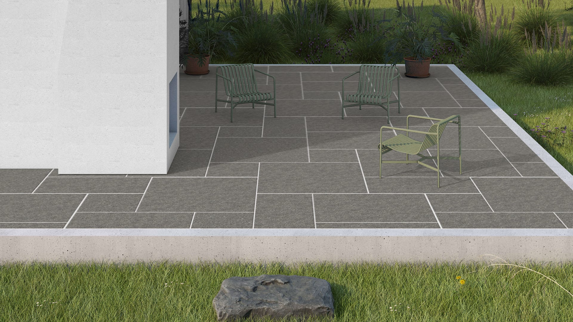  SDT1460 SDM433 M902 Superior Northern Granite - Flamed | Pattern DP094 Paving - Universal - Sawn Edge - Dimensional 14 Pieces 4 Sizes | {24x24”(4) 48x24”(2) 48x36”(4) 48x48”(4)