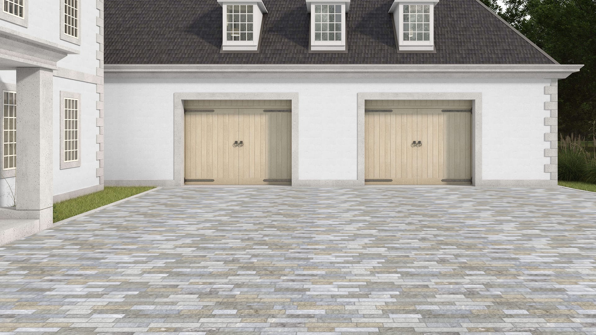 SDT1597 SDM518 P1268 Heritage Plank Granite-Full Color - Split-face | Pattern DP126 Paving - Planks 36'' 48'' 60'' 72'' Lengths 18'' 15'' 17'' 16'' 15'' 18'' Widths