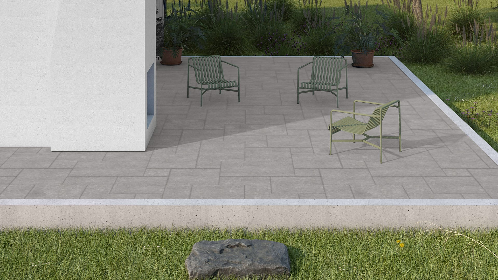 SDT1452 SDM417 M735 Bavarian Dolomite Gray Limestone - Sand Blasted | Pattern DP086 Paving - Universal - Sawn Edge - Dimensional 12 Pieces 4 Sizes | 12x12”(4) 24x12”(2) 24x24”(4),36x24”(2)