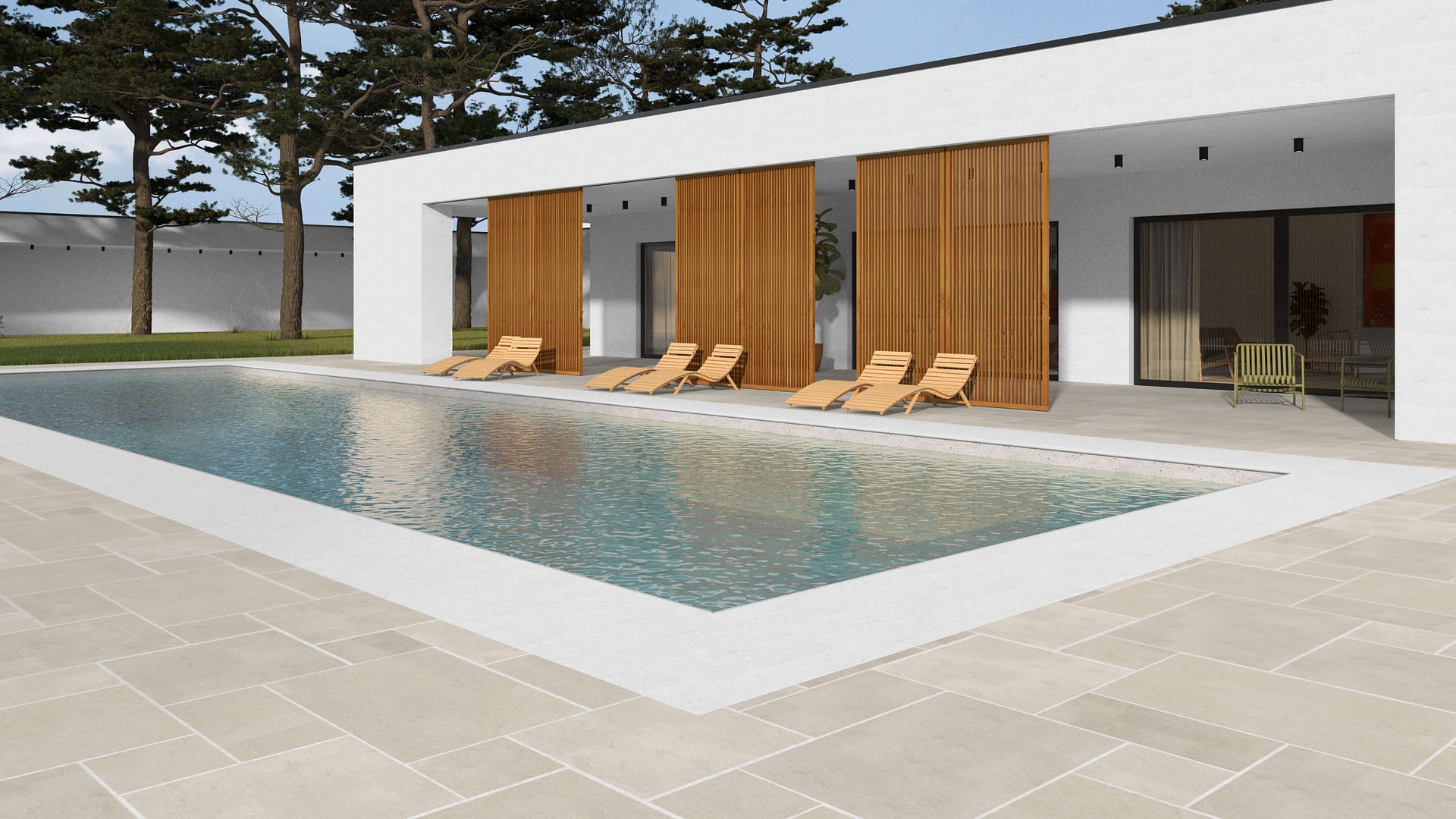  SDT1556 SDM497 M1297 Mediterranean Cream Limestone - Sand Blasted | Pattern DP086 Paving - Universal - Sawn Edge - Dimensional 12 Pieces 4 Sizes | 12x12”(4) 24x12”(2) 24x24”(4),36x24”(2)