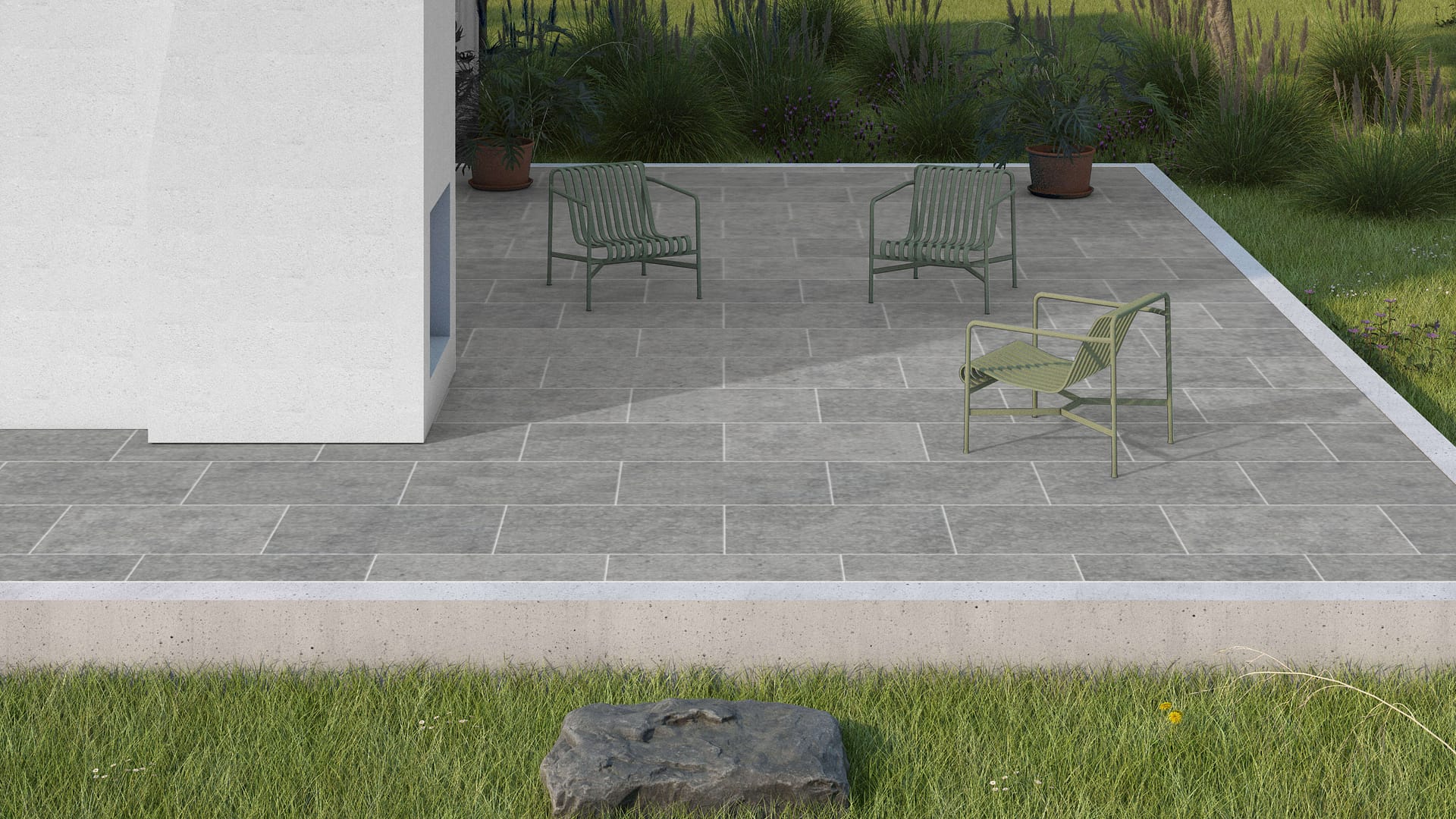  SDT1533 SDM499 M546 Belgian Bluestone - EnoDesign | Pattern DP061 Paving - Half Running Bond - Sawn Edge - Dimensional 3 Pieces 1 Size* | 36x24"