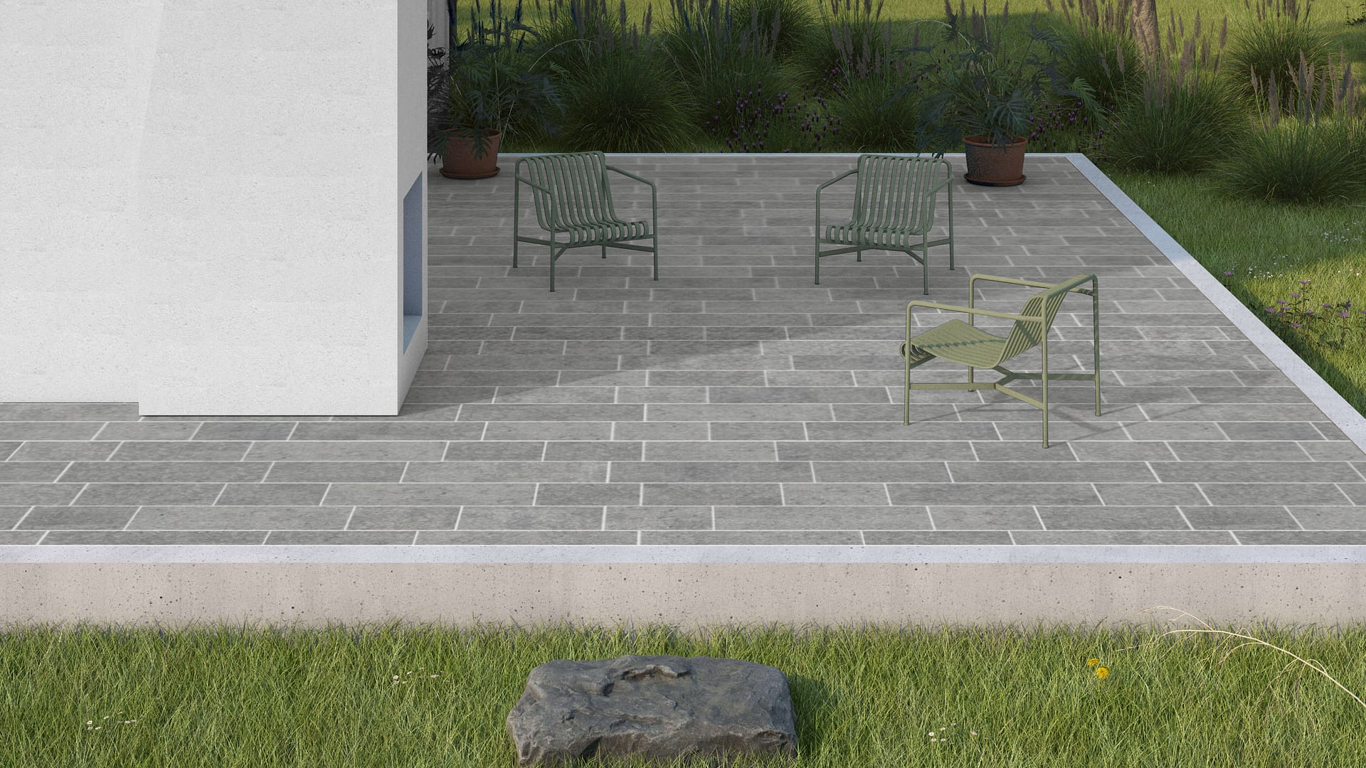  SDT1536 SDM499 M546 Belgian Bluestone - EnoDesign | Pattern DP087 Paving - Running Bond - Sawn Edge - Dimensional 22 Pieces 3 Sizes | 18x12"(8) 24x12"(6) 36x12"(8)