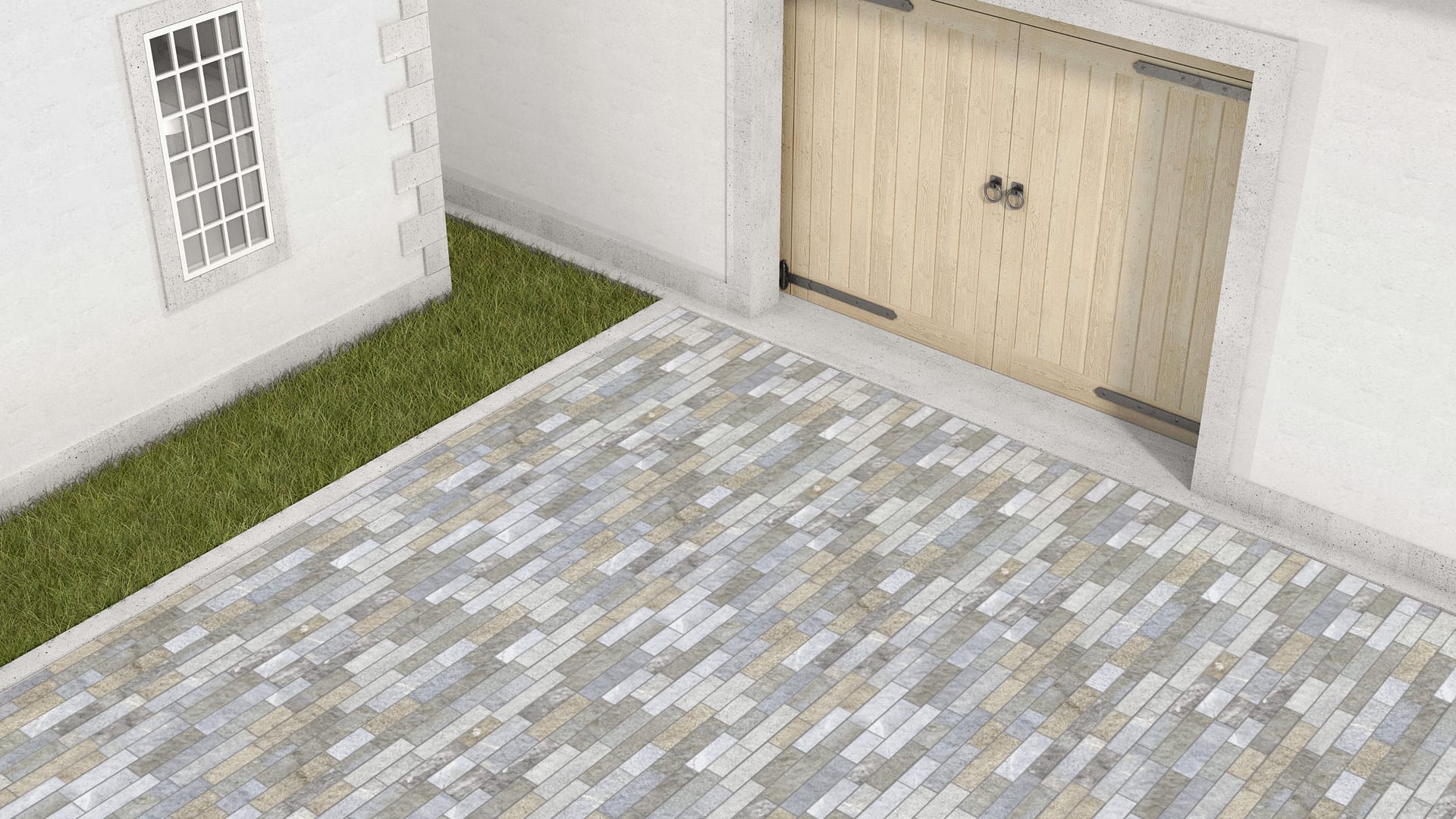 SDT1597 SDM518 P1268 Heritage Plank Granite-Full Color - Split-face | Pattern DP126 Paving - Planks 36'' 48'' 60'' 72'' Lengths 18'' 15'' 17'' 16'' 15'' 18'' Widths