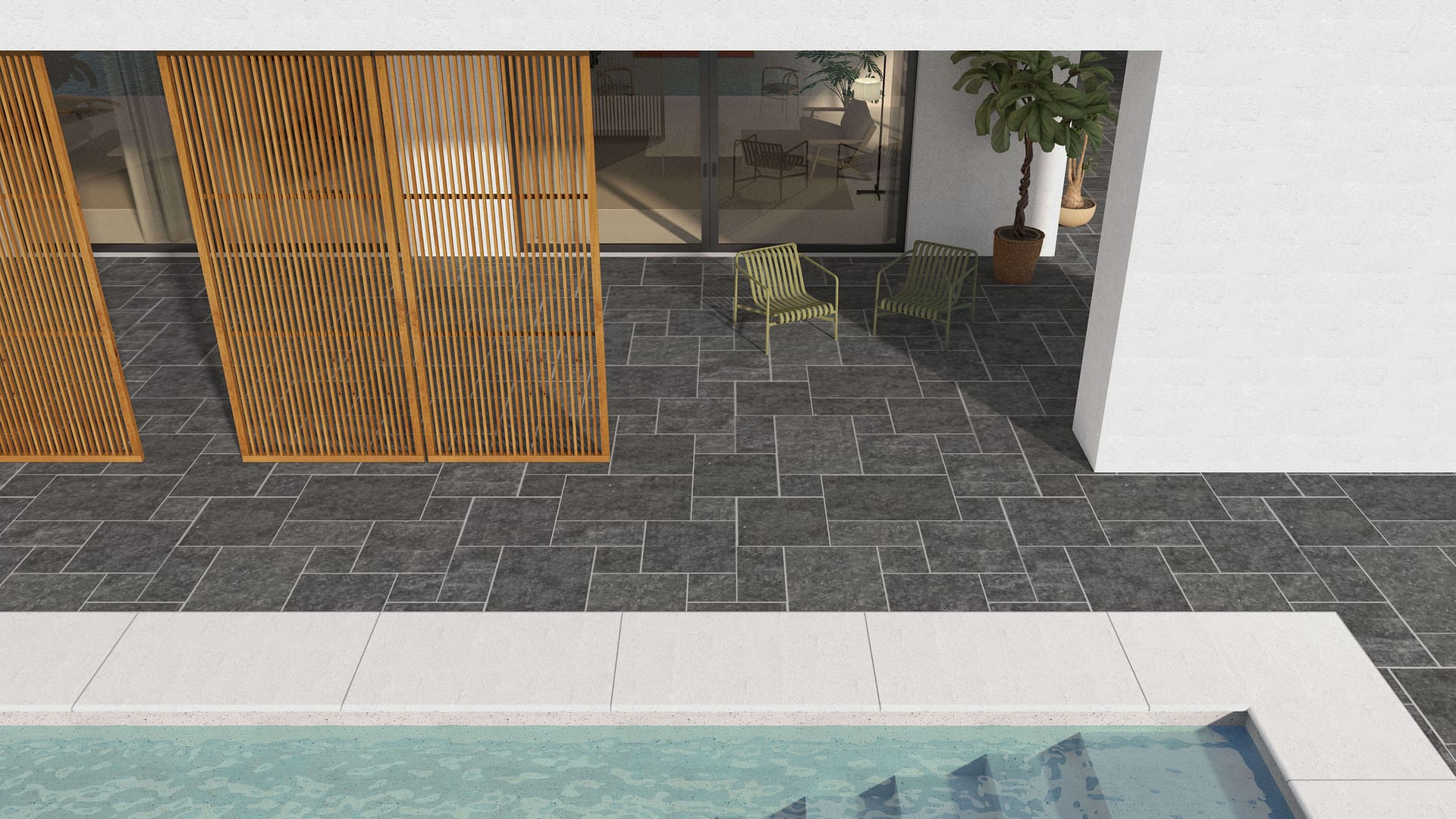  SDT1525 SDM498 M546 Belgian Bluestone - EnoLuce | Pattern DP086 Paving - Universal - Sawn Edge - Dimensional 12 Pieces 4 Sizes | 12x12”(4) 24x12”(2) 24x24”(4) 36x24”(2)